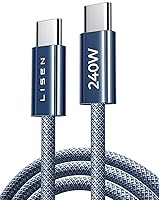 Vista 15 de LISEN Cable USB C a USB C, cable C a C de 240 W de carga rápida [6.6 pies, paquete de 2] cargador tipo C de carga rápida USBC a USBC cable