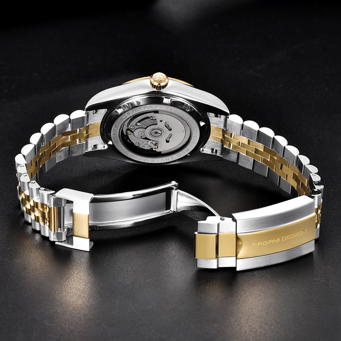 SUZAKU Pagani Design PD1645 Men's Automatic Watch 42mm Japanese Movement Date Display Sapphire Crystal 100M Water Resistant Luminous Sport Business Watch