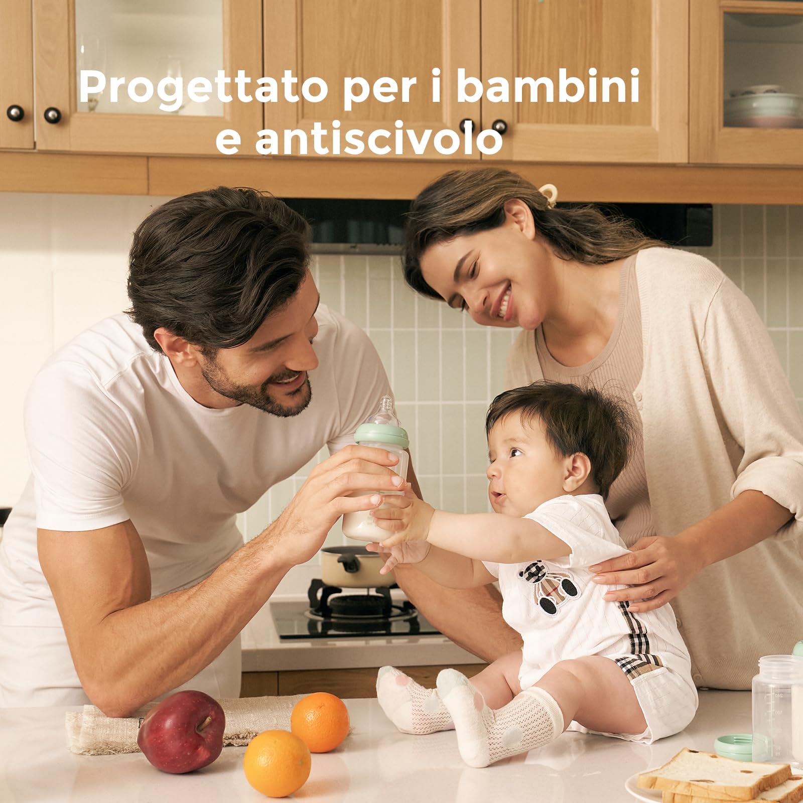 Momcozy Bottiglie per Conservazione Latte Materno 300ml Collo Largo, Biberon Contenitori Latte Materno per Frigorifero/Freezer, Senza BPA, Set 4 Pezzi