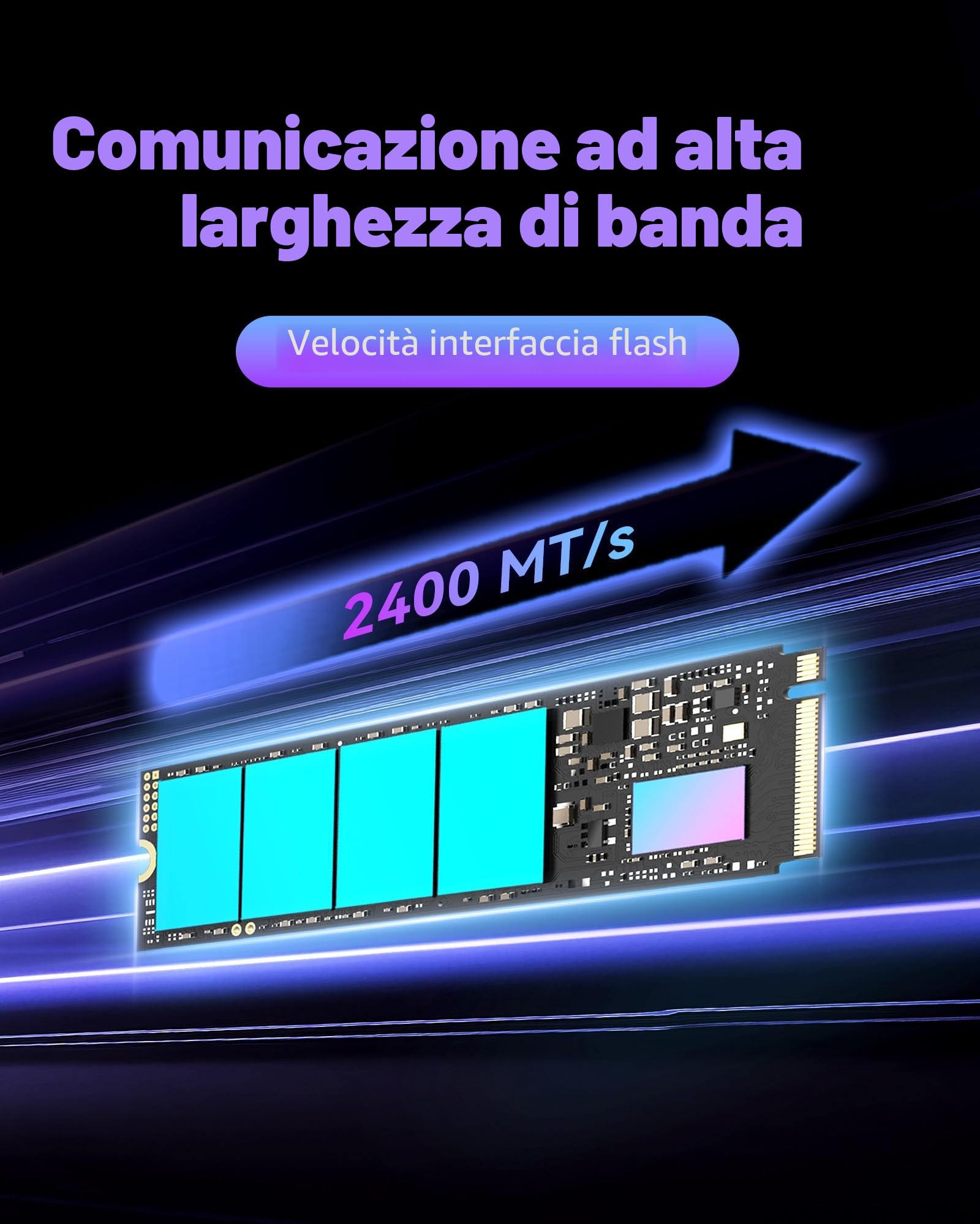 Acer SSD Predator GM7 da 2TB, M.2 2280 PCIe Gen4 x4 NVMe 2.0, Fino a 7400 MB/s, Con Tecnologia HMB+SLC, Unità SSD Interna per PC Portatile, Desktop e PS5