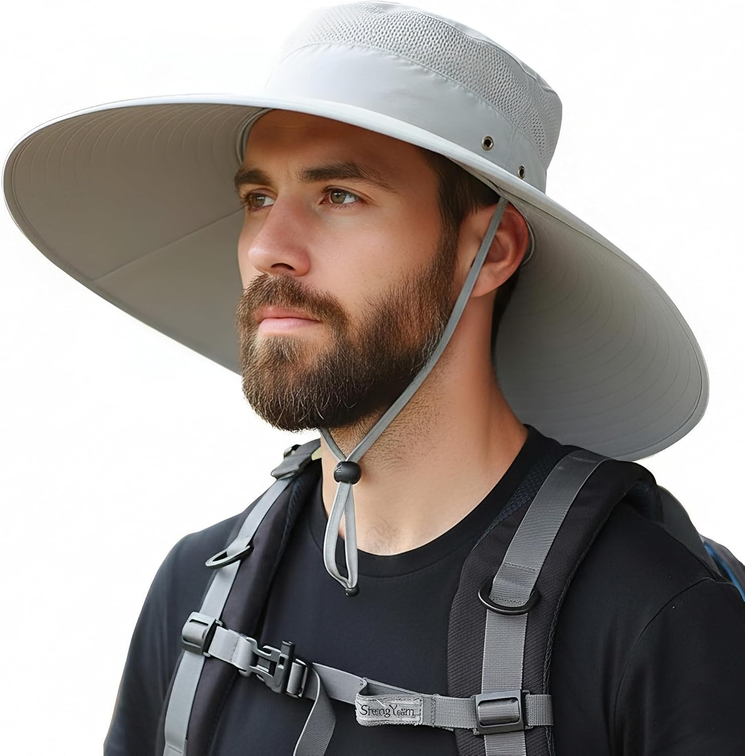 HUAMULAN 6" Super Wide Brim Sun Hats, Men and Women Bucket Hat for Fishing Hiking Garden Lawn Work Safari Camping Outdoor