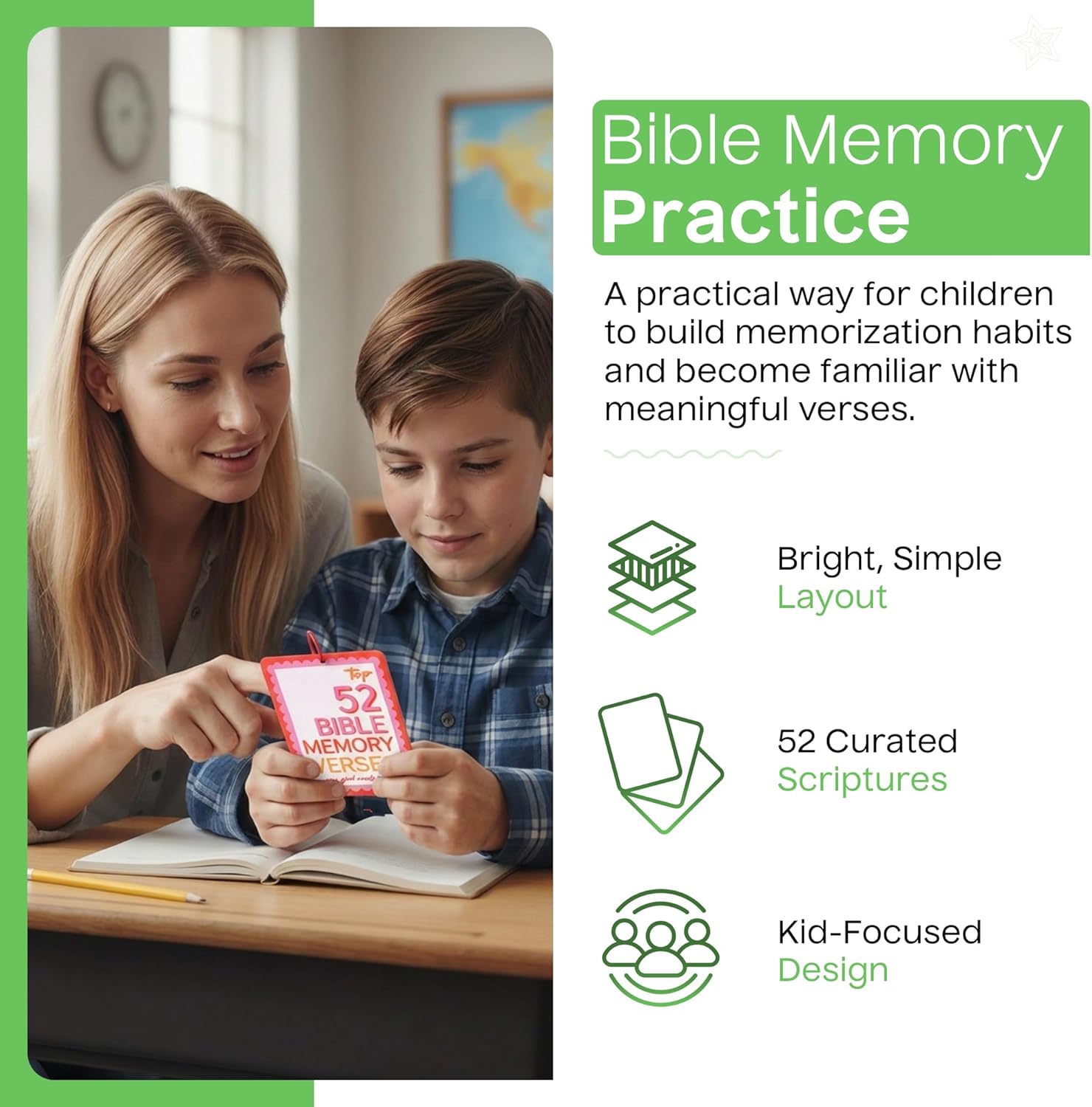 Aspen Lane 52 Verses Kids Bible Verse Cards Flash Cards (Pink) for Bible Study Supplies – Scripture Memory Cards for Children, Bible Study for Kids, Homeschool & Sunday School