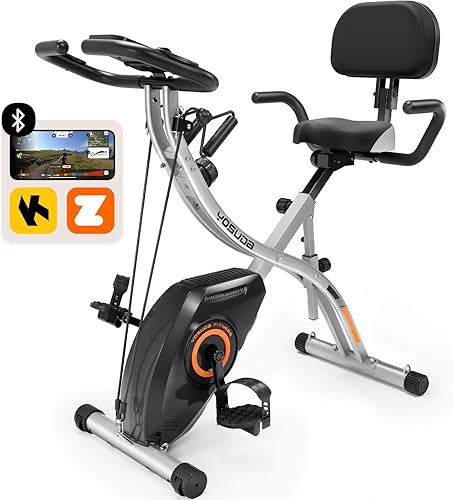 YOSUDA Bicicleta de ejercicio, bicicleta estática plegable para personas mayores, X-Bike magnética para entrenamiento de gimnasio en casa