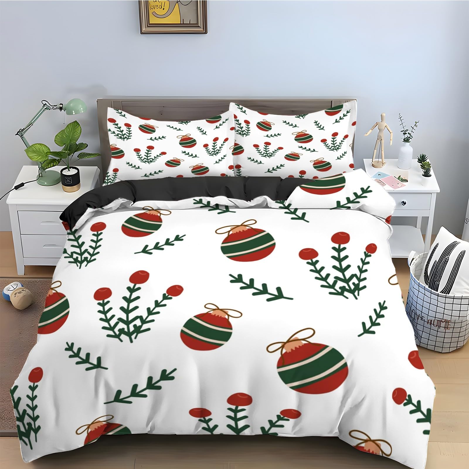 Housse de couette 240x260 parure de lit 3 pièces à offrir pour les fêtes