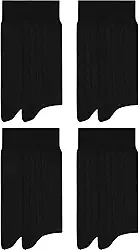 Kit 4 Pares de Meias Sociais Mash Cano Alto Algodão Canelada Masculina Adulta