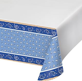 Creative Converting Border Print Plastic Tablecover, 54 x 102