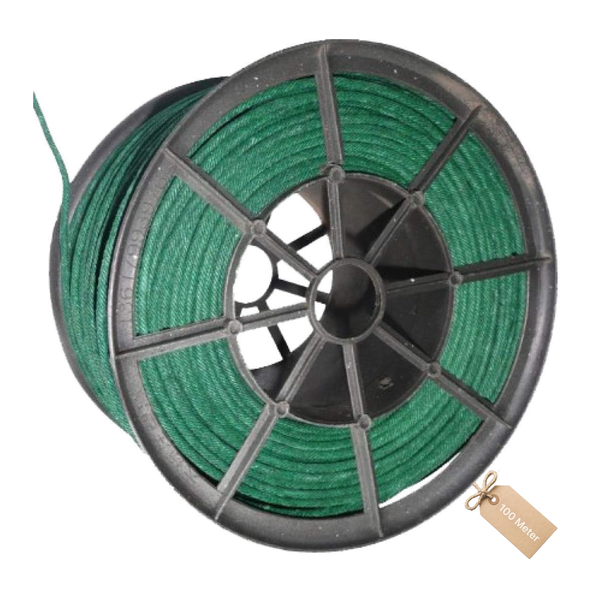Vama Zündschnur für Feuerwerk & Feuerwerkskörper, langsam brennend – 100m Rolle grüne Visco Anzündlitze 2,0 mm, 90-100 Sek./Meter – Knallschnur für Anzünder & Fernzünder