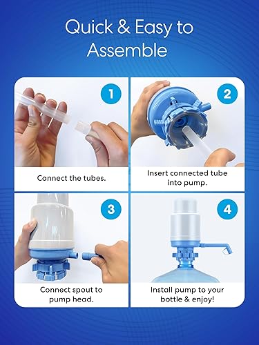 Miniatura 5 de Brio - Bomba de agua potable manual y universal, color rojonegro