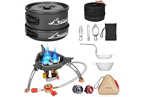 Wadeo 7200W Windproof Camping Stove Camping Cookware Mess Kit