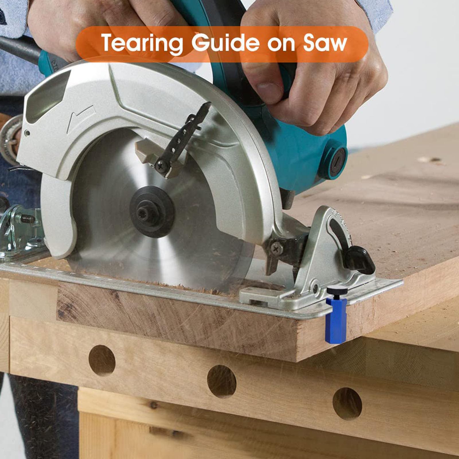 Respicefinem Stair Gauges For Circular Saw Easy To Tighten 9. 0×8. 0×5. Tall Stair Gauge For Framing Carpentry Rafter Layout Attachment Jig Tool Knob Clamp Blue Stair Gauge Knob