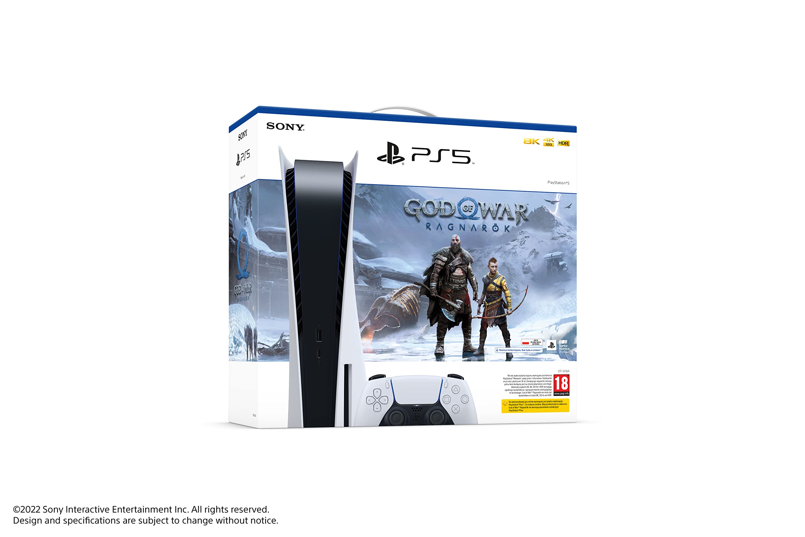 AB Cryptobox Playstation 5 Std C Konsola, Gra God of War Ragnarok, Gra Marvels Spider Man Miles Morales, Gra PS5 The Last Of Us Part, Język PL