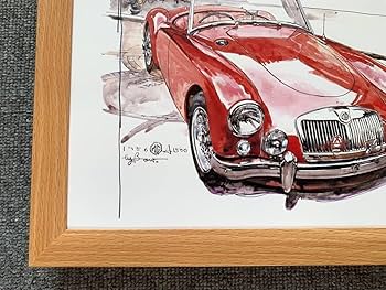 Amazon.co.jp: □BOW。池田和弘『MG-A』B5サイズ 額入り 貴重イラスト