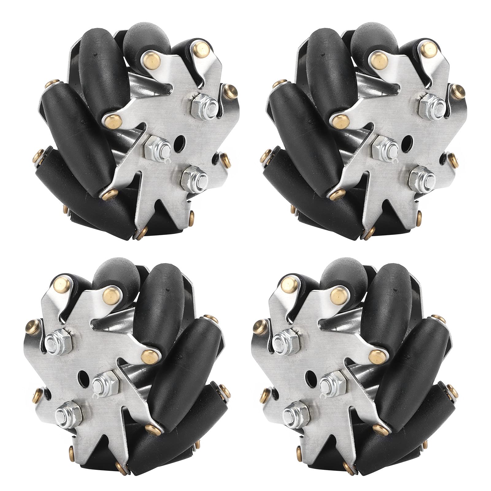 Model Car Drive Wheel, 48mm Mecanum Wheel Steel Mecanum Wheels Left and Right Wheels for Robot Car 14209 for Boy Girl