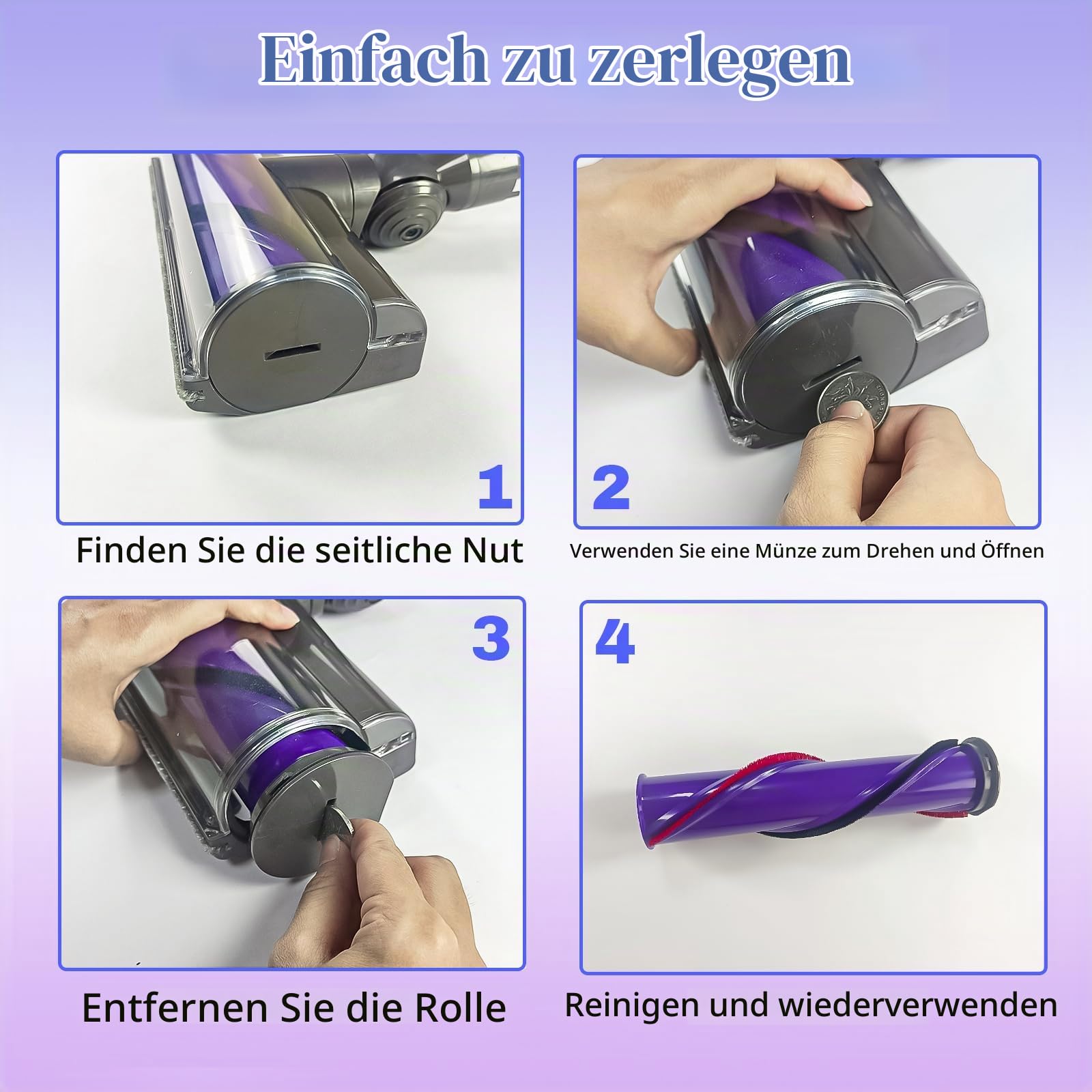 Bürste kompatibel für Dyson V7 V8 V10 V11 V15 Staubsauger