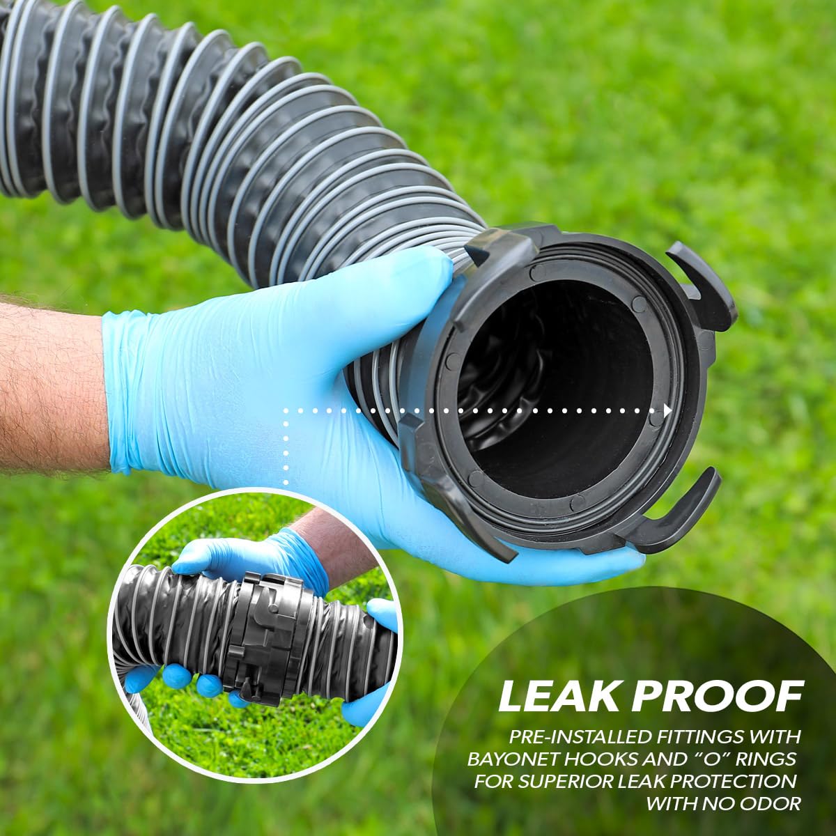 Valterra D04 – 0650 Sewer Hose Kit (Silverback, 15 ')