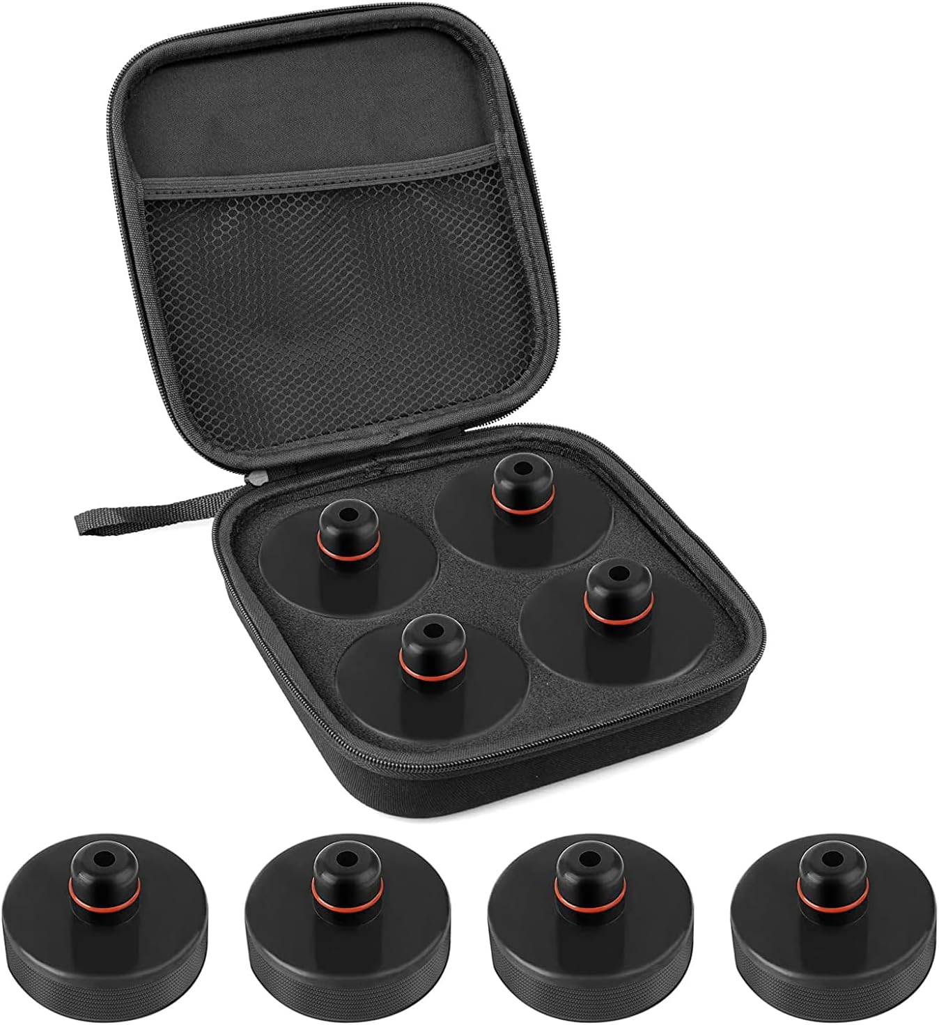 Lifting Jack Pad for Tesla Model 3/S/X/Y, 4 Pucks with Storage Case, Accessories for Tesla Vehicles 2013 to 2026, Not for New Model Y