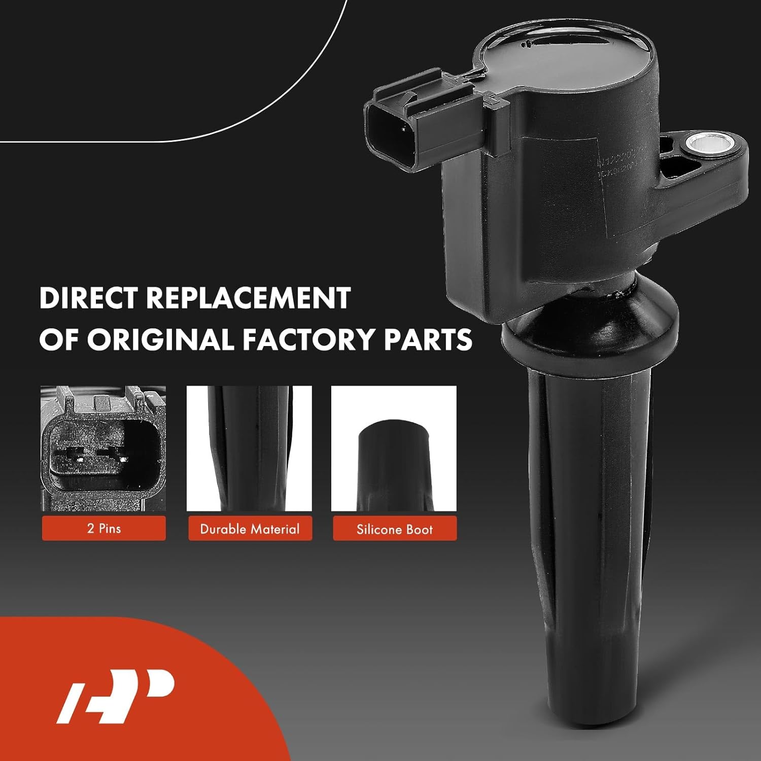 A-Premium Set of 4 Ignition Coil Pack and Iridium Spark Plugs Compatible with Ford Escape, Fusion, C-Max, Transit Connect, SSV Plug-In Hybrid, Police Responder Hybrid & Lincoln MKZ & Mercury Mariner