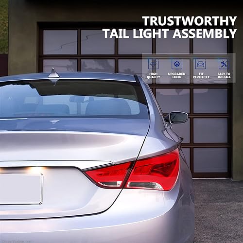 Miniatura 4 de ECCPP Conjunto de luz trasera para Hyundai Sonata 2011-2014 conductor y pasajero lado trasero