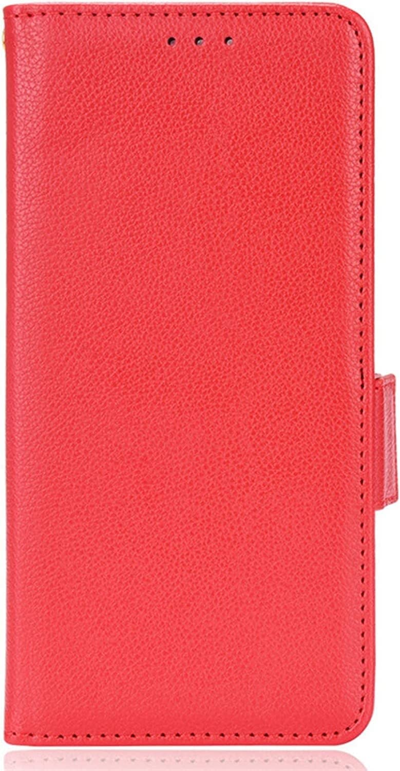 Protection iPhone 14 Pro portefeuille cuir rouge anti-choc
