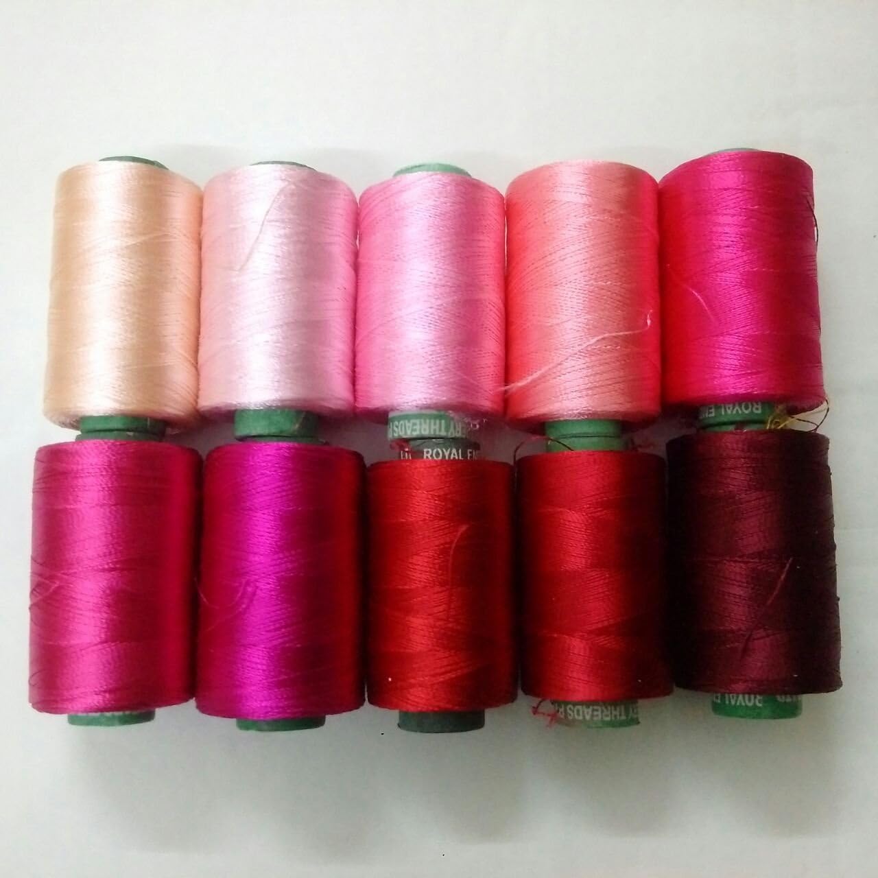 Pink Desi Hawker Set Lot of 10 Spools Tubes 150/2