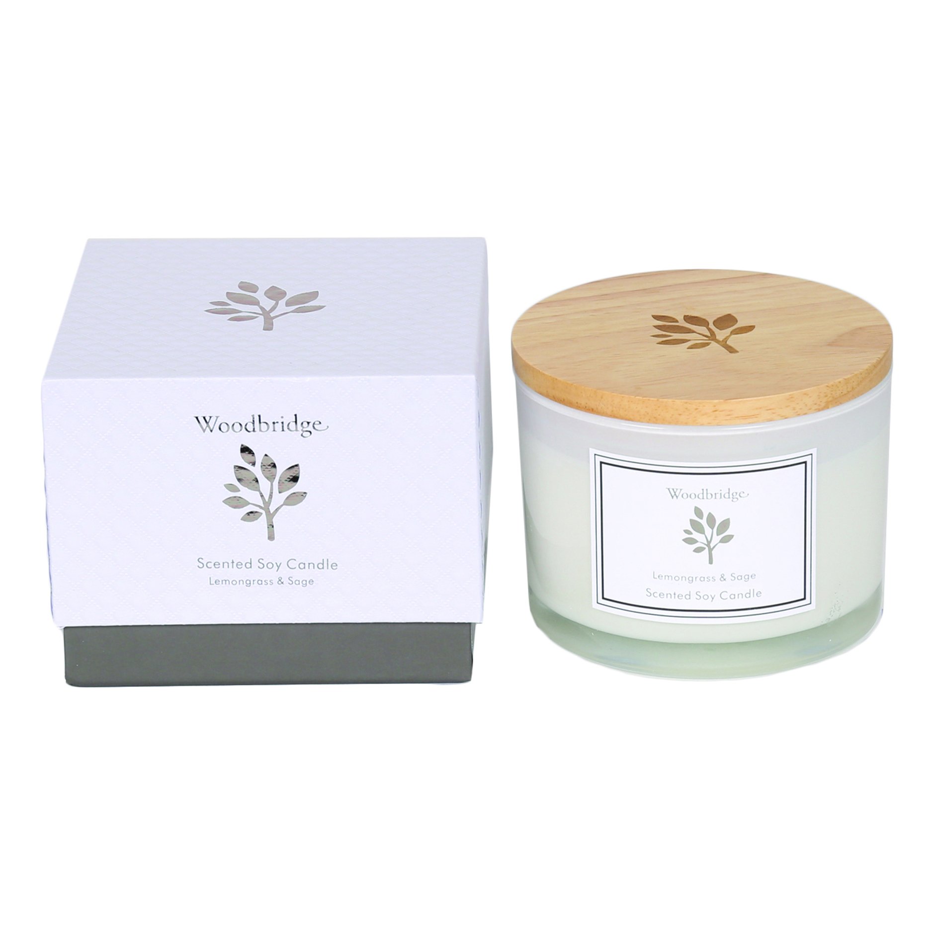 Woodbridge Lemongrass & Sage Large Soy Candle