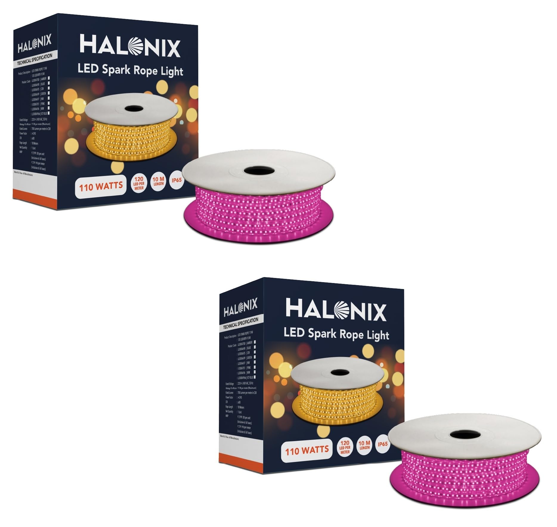 Halonix Rope Lights - 3 Pack, 10m Warm White -16 Halonix Rope Lights - 3 Pack, 10m Warm White -16