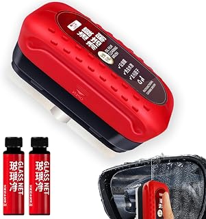 Automotive Oil Film Cleaning Brush, 2024 Best Louisx Glass Cleaning Board, Glass Coating for Windshield, Anti-Rain Fog Glass Cleaning Board with Refills, Improves Clarity and Visibility (1pcs)