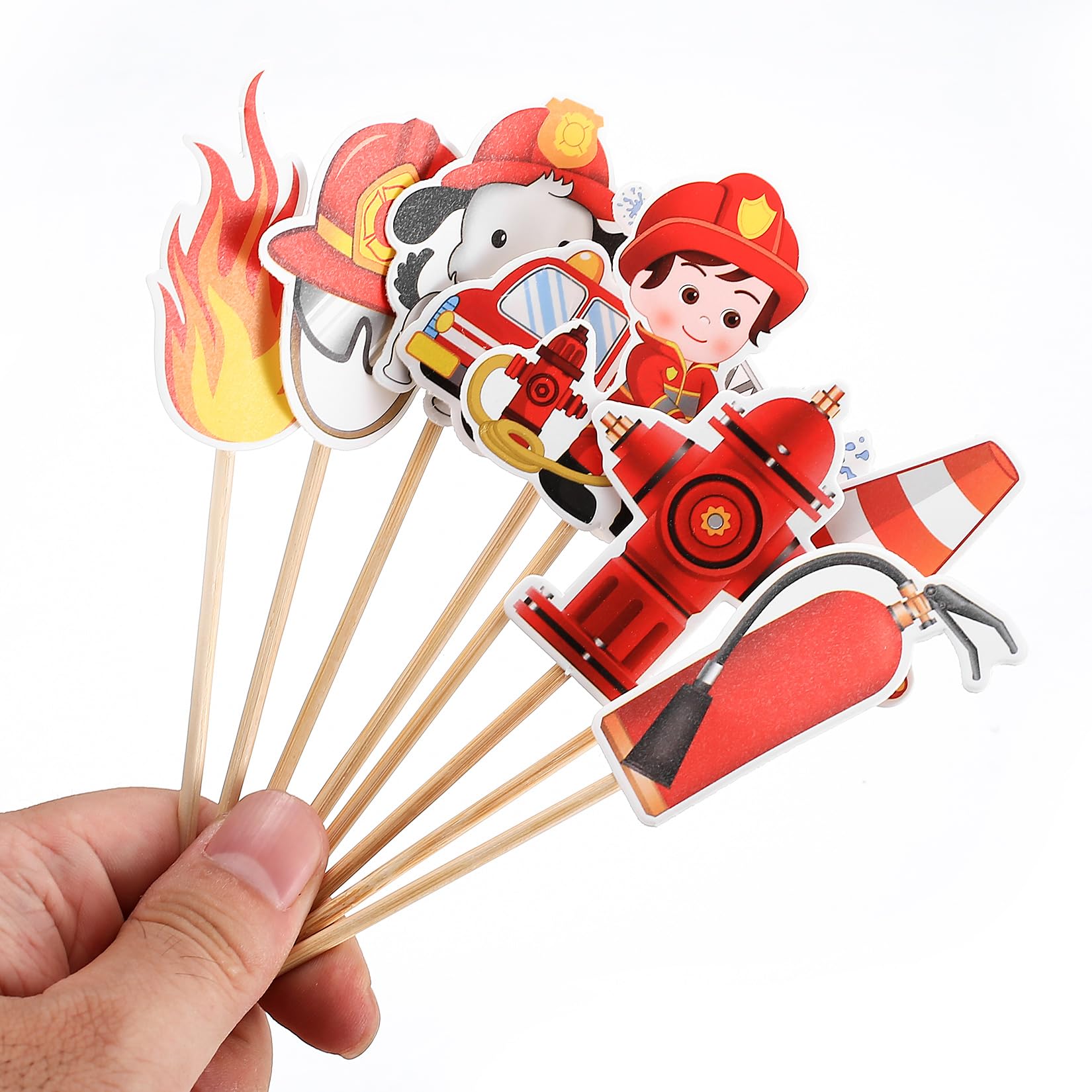 Decorazioni Per Torta Tema Pompieri - 32 Pezzi, Per Cupcake E Dessert - Foto 7