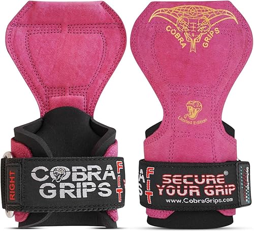 Miniatura 41 de Cobra Grips PRO Weight Lifting Gloves Heavy Duty Straps Alternative with Power Lifting Hooks Padded Wrist Support for Deadlifts & Bodybuilding Un