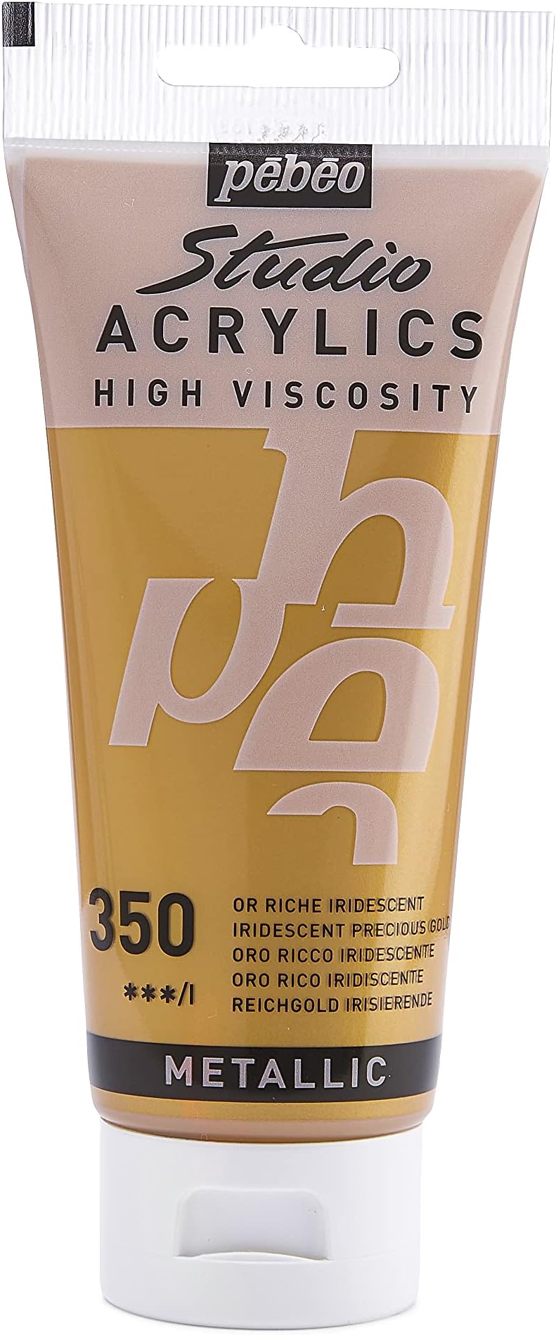 Pebeo - Acrylic Fine Studio Acrylics - Precious Gold - Precious Gold 100ml/3.38oz