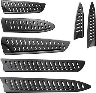 Universal Knife Guards Set, 7PCS Plastic Kitchen Knife Sheath, Knife Sheath Set/Blade Safety Knife Covers, Black Knife Sheath Blade Protector 
