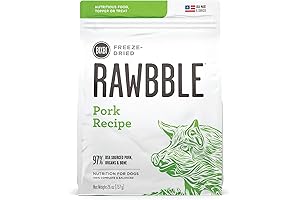 BIXBI Rawbble Freeze Dried Dog Food, Pork Recipe