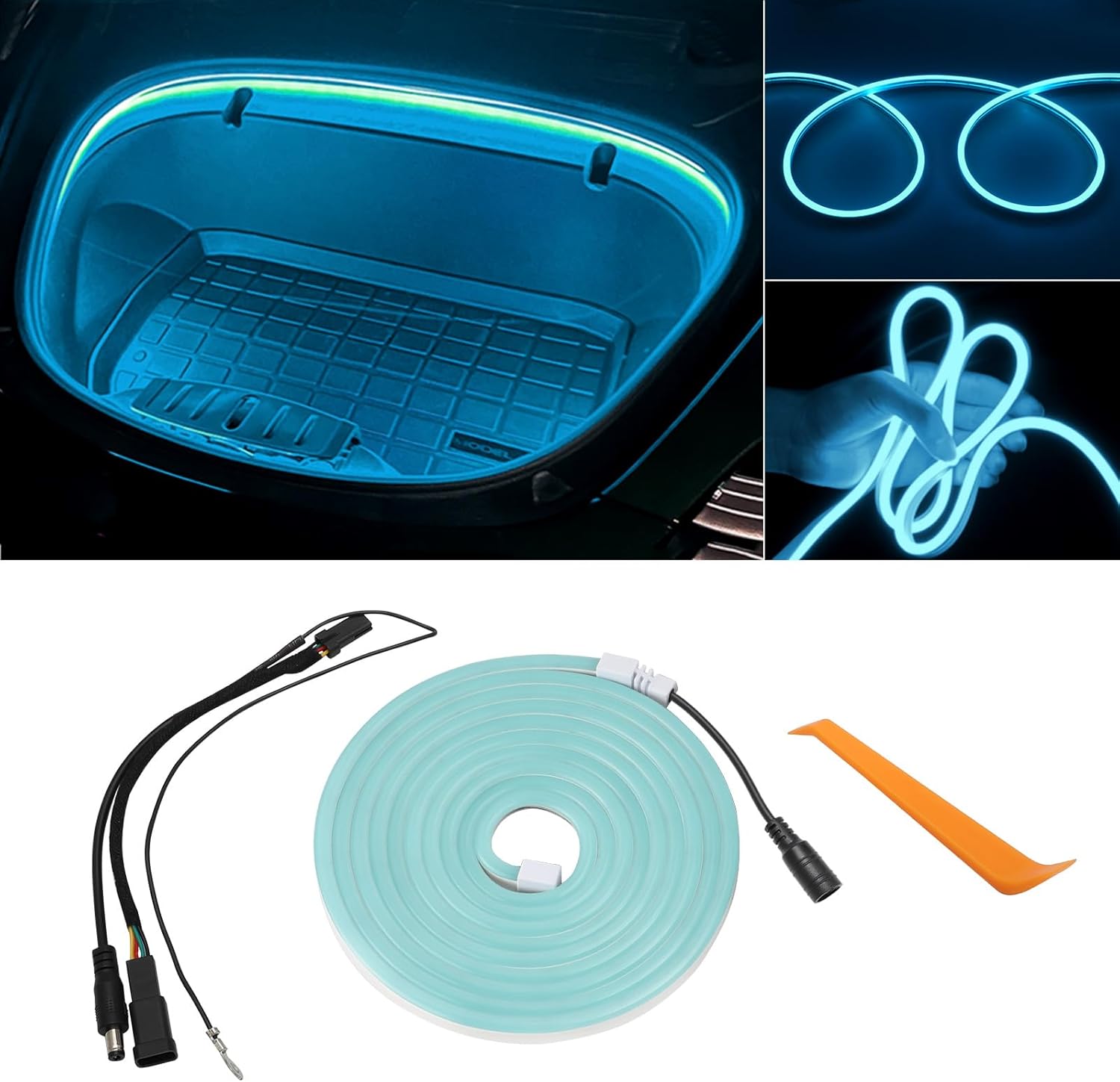 TPARTS Light Strip LED Per Frunk Tesla Model 3 Highland - Illuminazione Ambiente Bianco Caldo - Foto 6