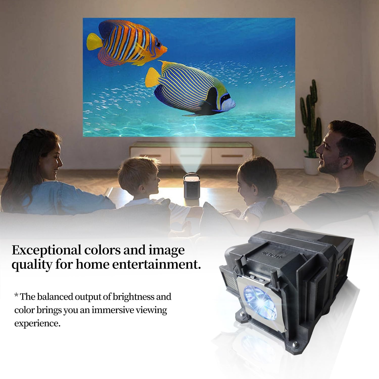 ELP LP77 Replacement Projector Lamp Bulb Compatible with Epson PowerLite 1985WU 1980WU 4855WU G5910 4650 1975W 4750W Projectors, with Housing