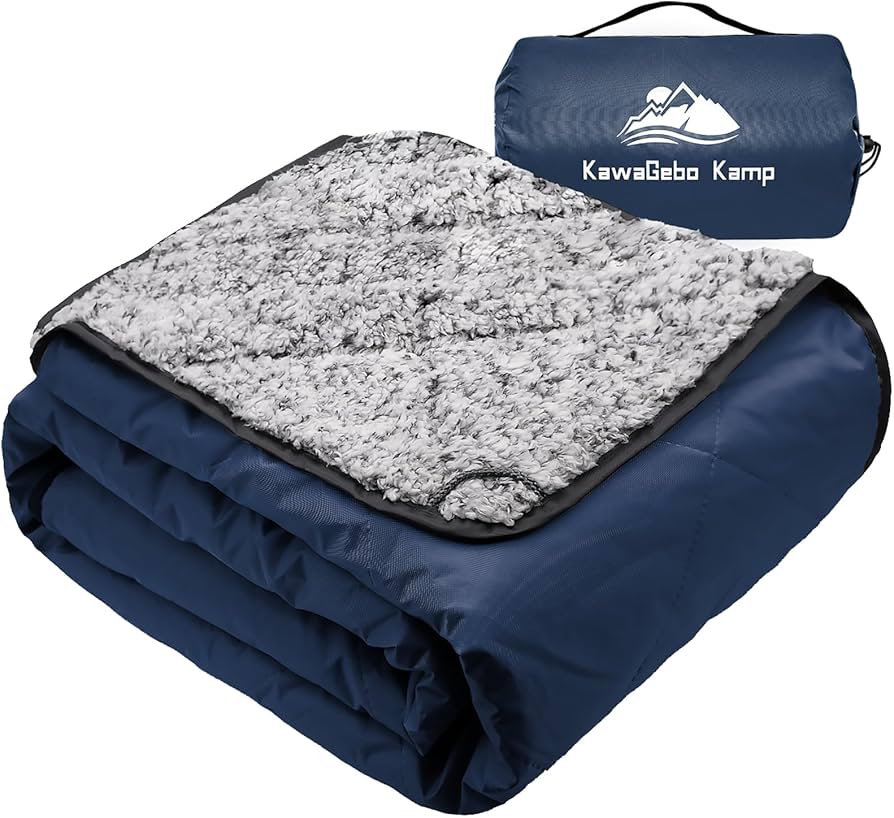 Amazon.com: KawaGebo Kamp Sherpa Warm Outdoor Camping Blanket