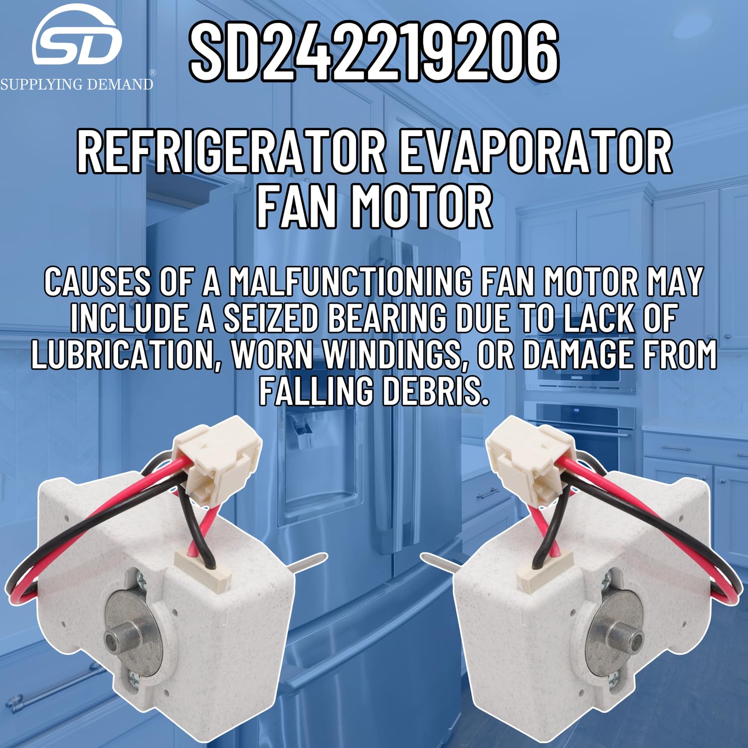 Supplying Demand 242219206 Refrigerator Evaporator Fan Blade - Replaces AP6976197