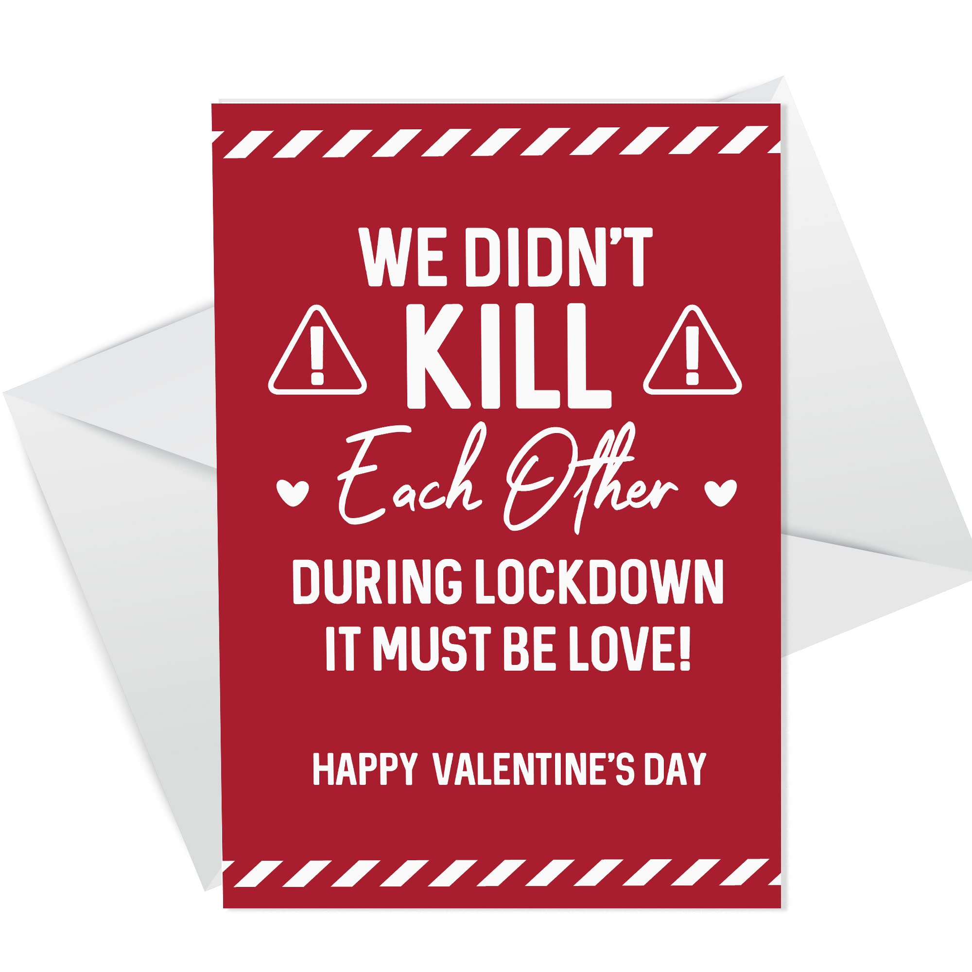 RED OCEAN Valentines Day Lockdown Funny Card For Boyfriend Girlfriend Cheeky Novelty Cards