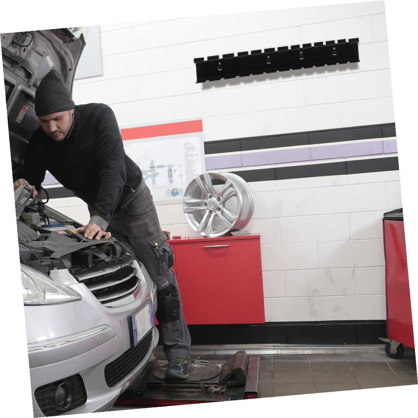 Schraubendreherhalter für Lochwand Heavy duty Werkzeughalter aus Robustem Einfach zu Montierendes Regal für Werkstatt und Garage Platzsparend und Langlebig Praktisches