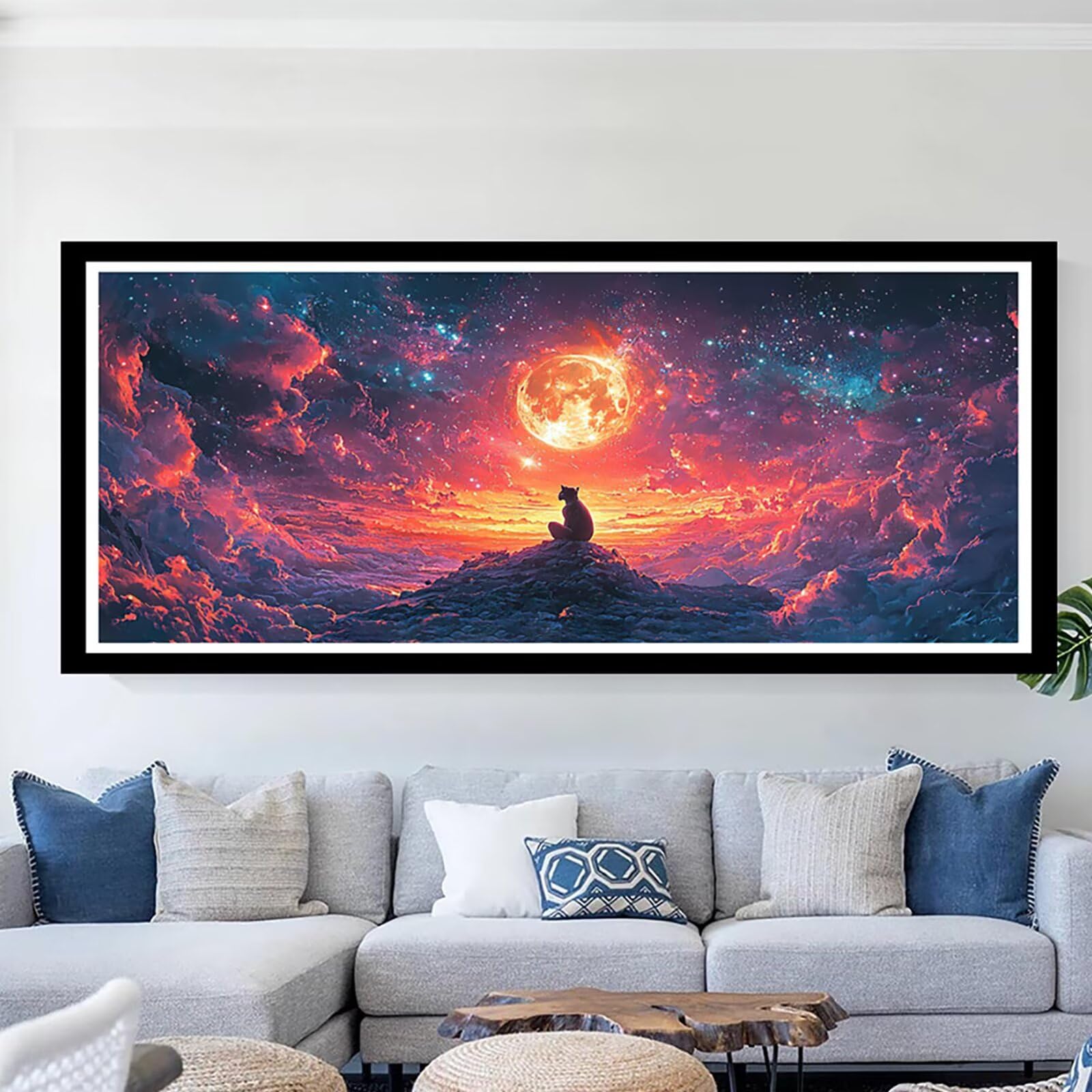 Diamentowe malowanie duże gwiaździste niebo diament malarstwo dla dorosłych sztuka 100x200cm diamentowy obraz zestaw Leopard 2 pełne okrągłe malowanie diamentowe rzemiosło artystyczne do dekoracji
