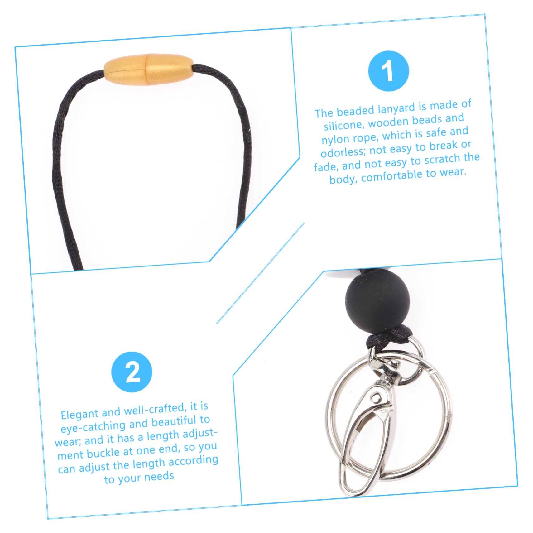 SHINEOFI 5piezas Lanyard De Cuello Portatarjetas Retráctil Collar De Insignia Elegante Para Identificación Para Oficina Estudiantes