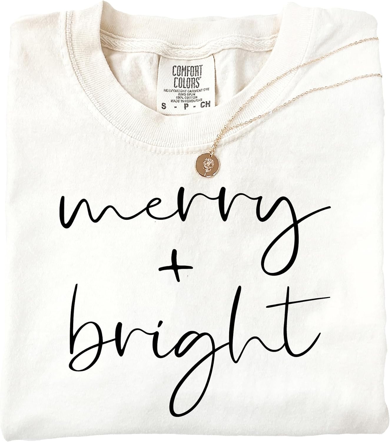 Comfort Colors® Merry and Bright Christmas T-Shirt: Cute Festive Holiday Outfit, Family Xmas Gift - Image 9
