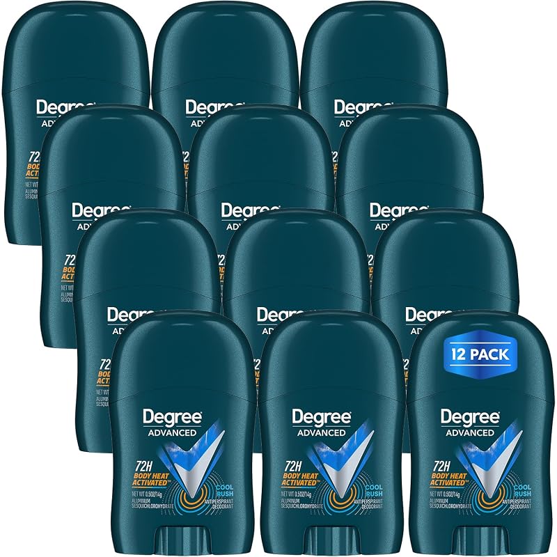 Desodorante antitranspirante masculino Degree Cool Rush, pacote com 12 unidades de 14 g