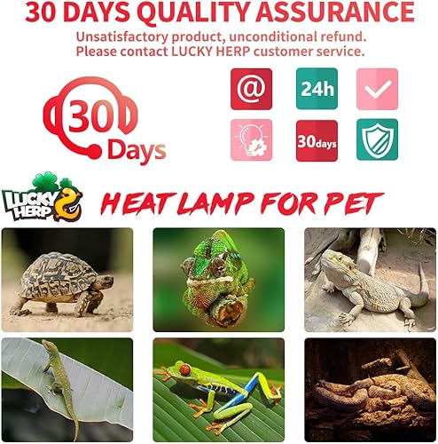 Miniatura 7 de LUCKY HERP Lámpara de calor infrarroja de 50 W, paquete de 2 bombillas para reptiles y anfibios, bombillas de calor rojas para reptiles, dragón