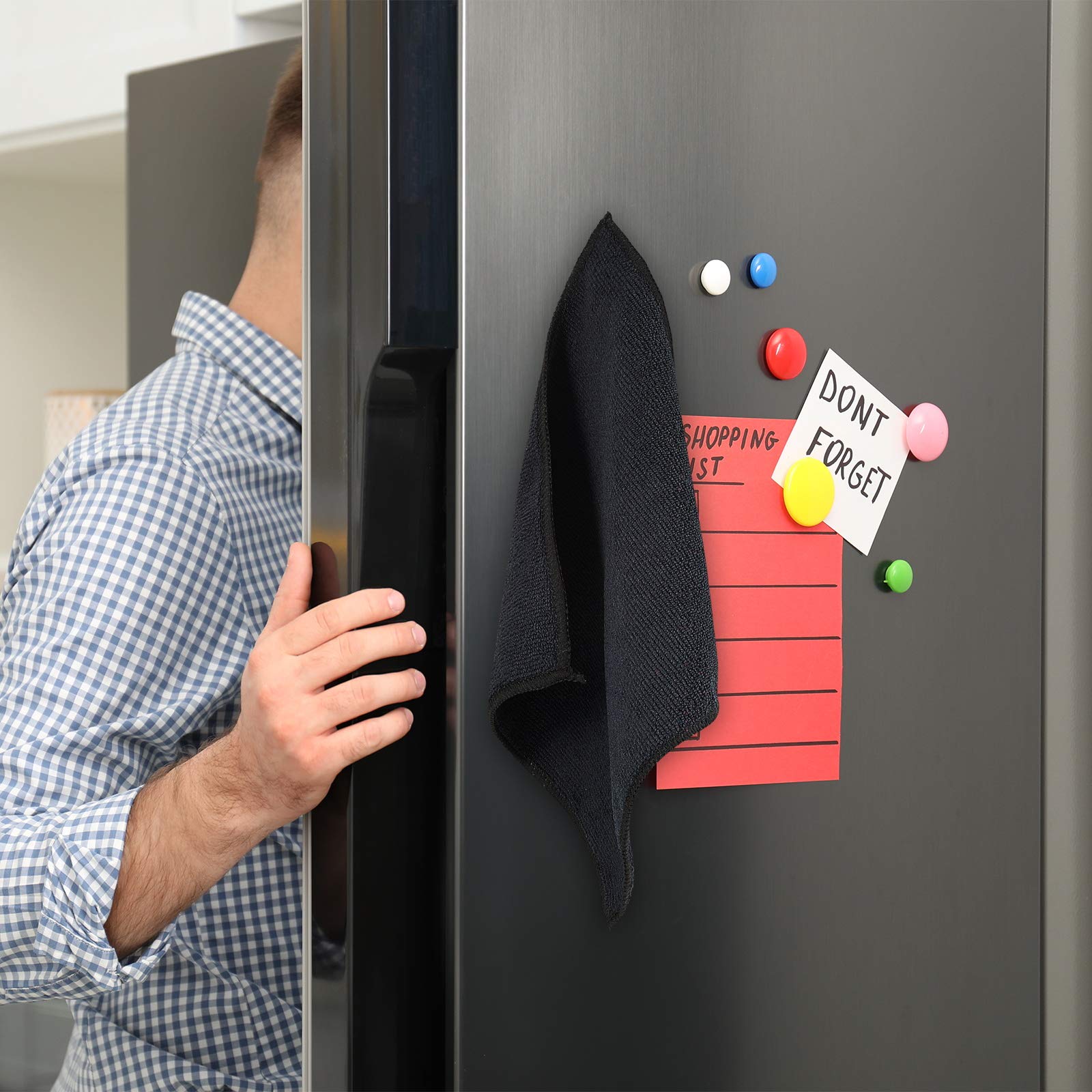 10 Stück Trocken Abwischbare Whiteboard-Tücher – Mikrofaser, Magnetisch, Wiederverwendbar – 30x30 Cm Blau