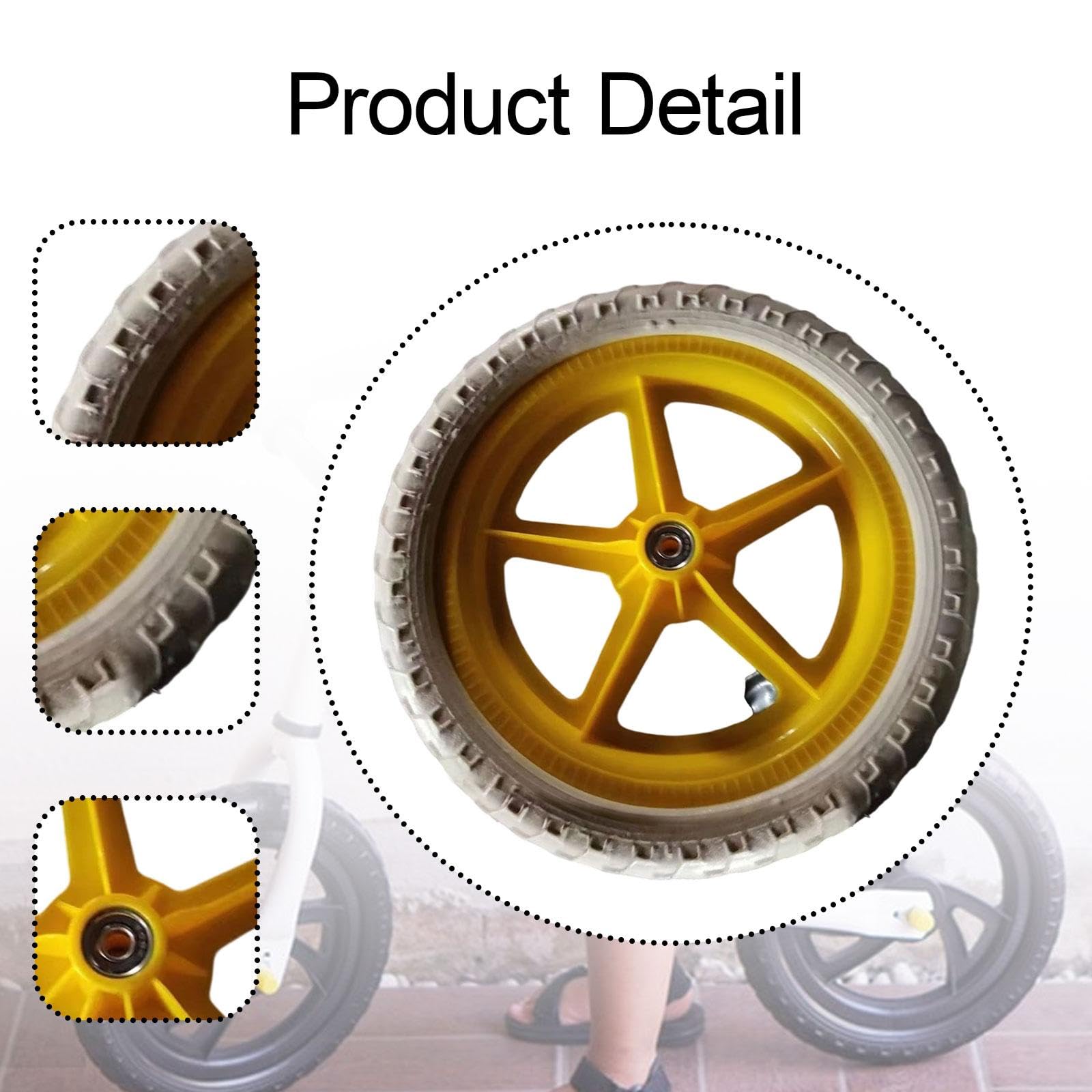 Milageto Roue de Rechange pour Draisienne Gonflable pour Enfant, Antidérapante, Réparation de Vélo, Avant et Arrière, Universelle, 12 Po Quantity 1 Milageto Roue de Rechange pour Draisienne Gonflable pour Enfant, Antidérapante, Réparation de Vélo, Avant et Arrière, Universelle, 12 Po Quantity 1