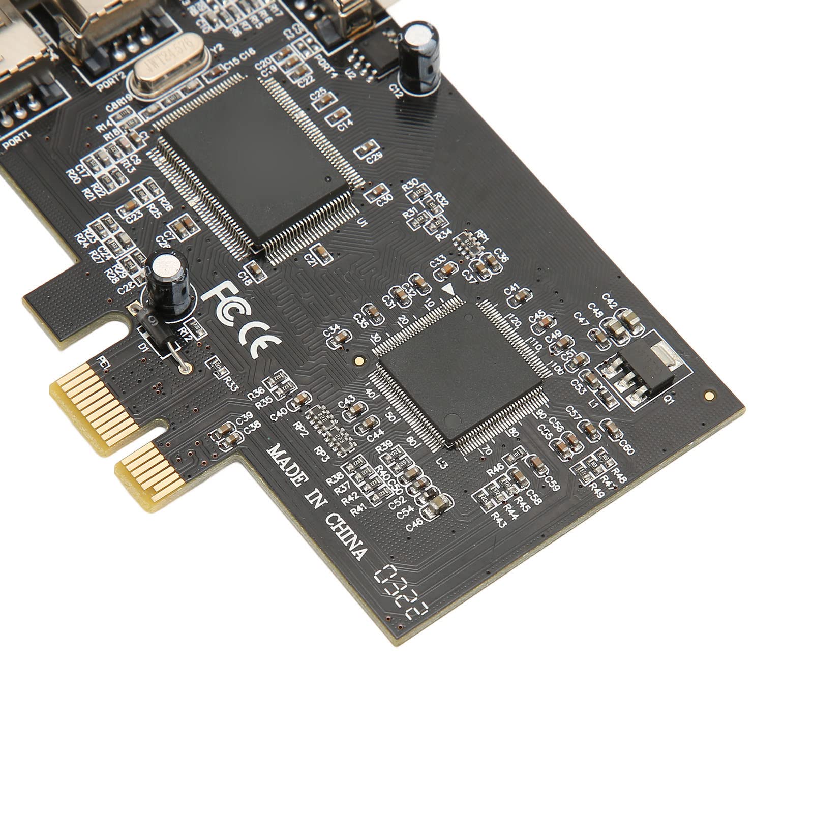 Karta PCIe Firewire dla Systemu 10, Karta Kontrolera PCI E Firewire 4 Porty ze Wspornikiem Niskoprofilowym i Kablem do Komputera Stacjonarnego i Połączenia DV