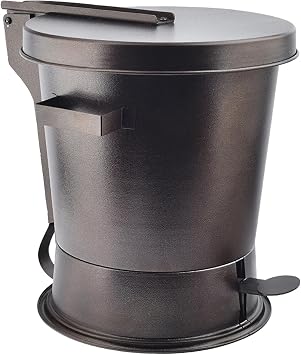 Barbecue Charcoal Extinguish Bucket, Thick Metal Fire Extinguishing Pot, Can Make Charcoal Secondary Use for Fireplace, Fire Pits, Wood Burning Stoves, Grill, Outdoor, Black,Pedal [Energy Class A]