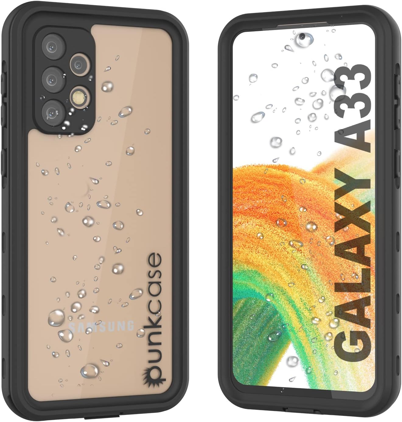 パンクケース Galaxy A33用 防水ケース [StudStarシリーズ] [スリムフィット] [IP68認証] [耐衝撃] [