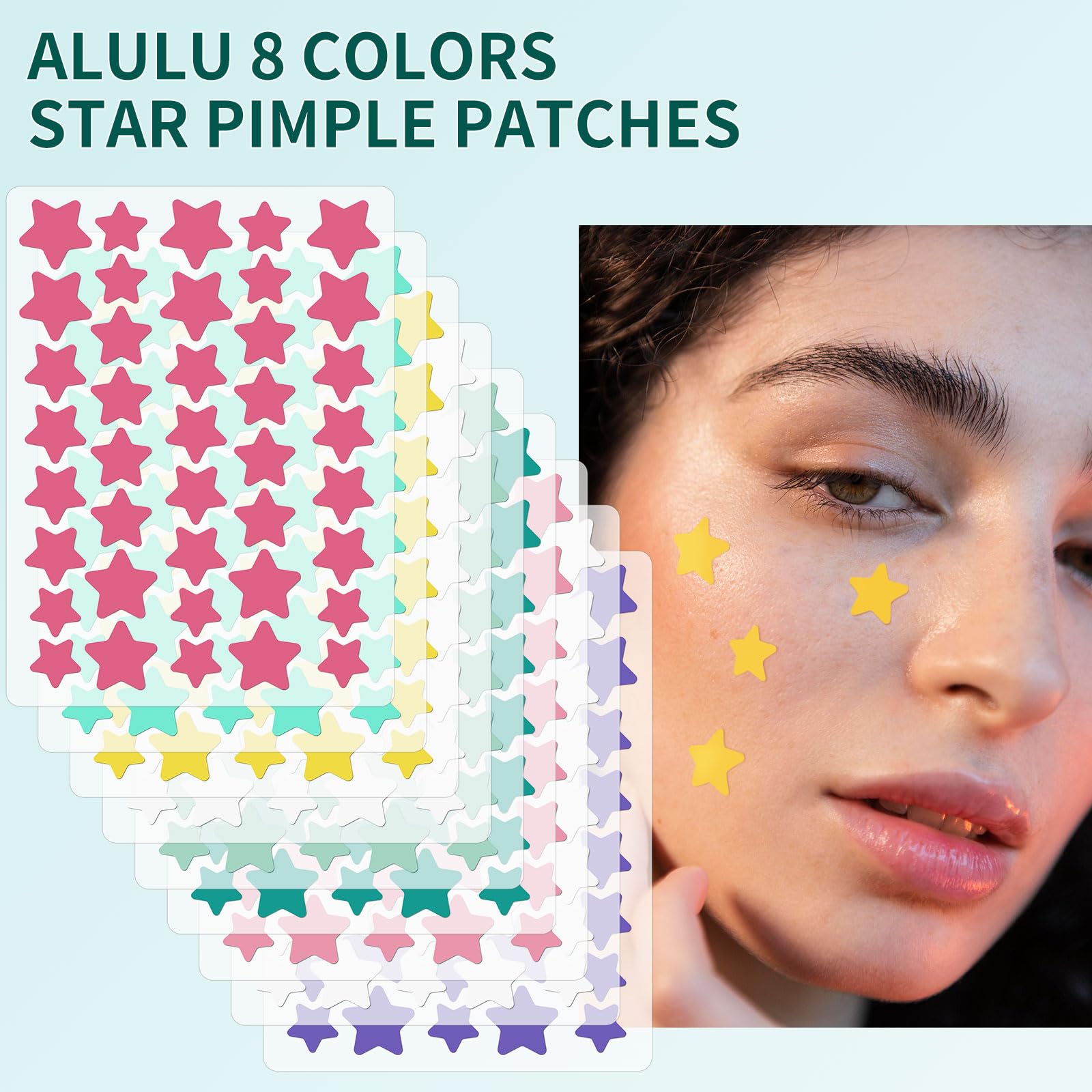 360 Pièces Patch Boutons Acne, 3 Tailles Pimple Patch Star Avec L'huile Tea Tree L'acide Salicylique, Invisibles et Hydrocolloïdes, Imperméables et Respirants, Patchs Étoile pour Jour et Nuit