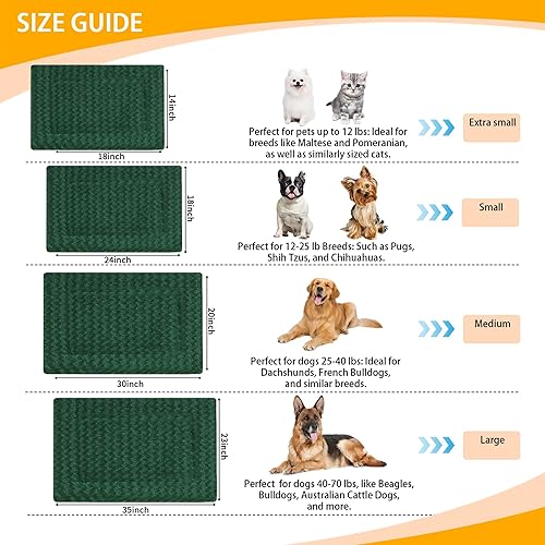 Miniatura 4 de Almohadilla para cama de jaula para perros – Tapete de forro polar reversible para perros pequeños, medianos y grandes – Tapete suave y lavable